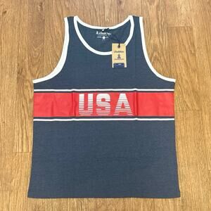 Chubbies the Back to Backs USA Patriotic Tank Top in Navy Size Large